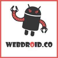 WebDroid.co logo, WebDroid.co contact details