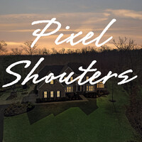 PixelShouters logo, PixelShouters contact details