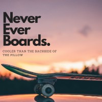 Never Ever Boards logo, Never Ever Boards contact details