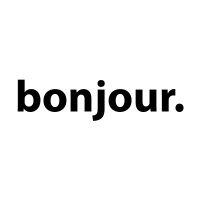 bonjour. logo, bonjour. contact details