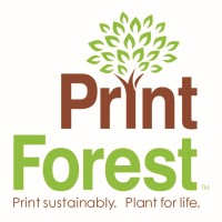 PrintForest logo, PrintForest contact details