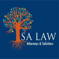 SA Law logo, SA Law contact details