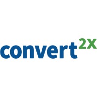 convert2x logo, convert2x contact details