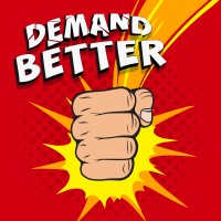 Demand Better Podcast logo, Demand Better Podcast contact details