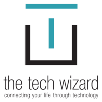 The Tech Wizard logo, The Tech Wizard contact details