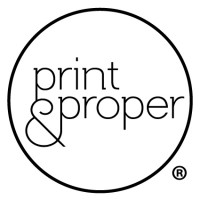 Print and Proper logo, Print and Proper contact details