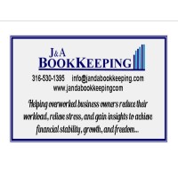 J&A Bookkeeping logo, J&A Bookkeeping contact details