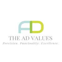 The Ad Values logo, The Ad Values contact details