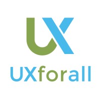 UX for All logo, UX for All contact details