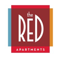 The RED Apartments logo, The RED Apartments contact details