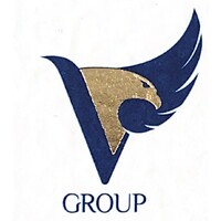 V-Group logo, V-Group contact details