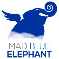 mad blue elephant logo, mad blue elephant contact details