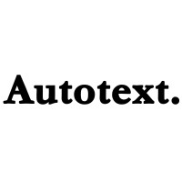 AutoText logo, AutoText contact details