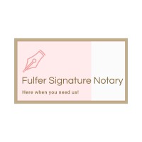 Fulfer Signature Notary logo, Fulfer Signature Notary contact details