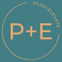 PLAN + ELEVATE logo, PLAN + ELEVATE contact details