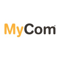 MyCom logo, MyCom contact details