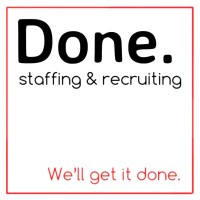 Done. Staffing & Recruiting logo, Done. Staffing & Recruiting contact details