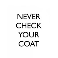 Never Check Your Coat logo, Never Check Your Coat contact details