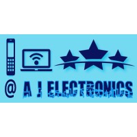 A J Electronics logo, A J Electronics contact details