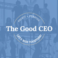 The Good CEO podcast logo, The Good CEO podcast contact details