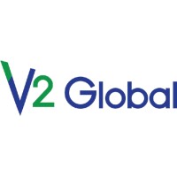 V2 Global logo, V2 Global contact details