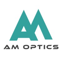 AM Optics logo, AM Optics contact details