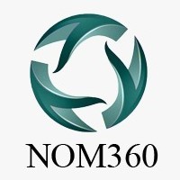 NOM360 logo, NOM360 contact details