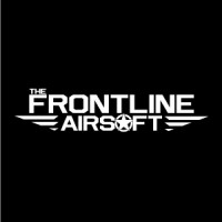 The Frontline Airsoft logo, The Frontline Airsoft contact details