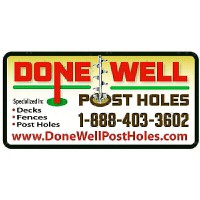 Done Well Post Holes logo, Done Well Post Holes contact details