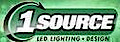 1 Source LED logo, 1 Source LED contact details