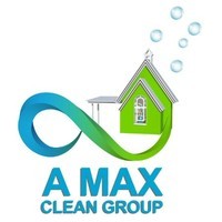 A Max Clean Group logo, A Max Clean Group contact details