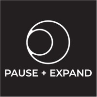 Pause + Expand logo, Pause + Expand contact details