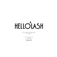 Hello Lash logo, Hello Lash contact details