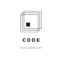 Code with community logo, Code with community contact details