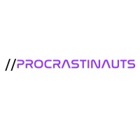 // PROCRASTINAUTS logo, // PROCRASTINAUTS contact details