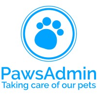 PawsAdmin logo, PawsAdmin contact details