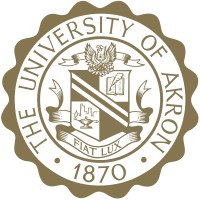 The University of Akron logo, The University of Akron contact details