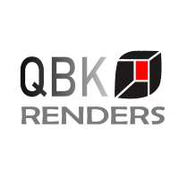 QBK Renders logo, QBK Renders contact details