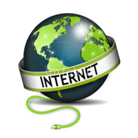 The Internet logo, The Internet contact details