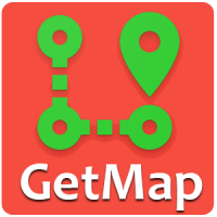 GetMap.app logo, GetMap.app contact details