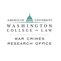 War Crimes Research Office, American University Washington College of Law logo, War Crimes Research Office, American University Washington College of Law contact details