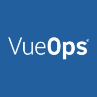 VueOps logo, VueOps contact details