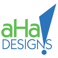 aHa! Designs logo, aHa! Designs contact details