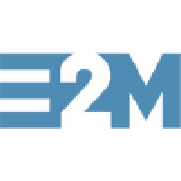 E2M logo, E2M contact details