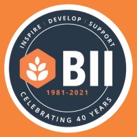 BII logo, BII contact details