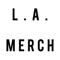 L.A. MERCH logo, L.A. MERCH contact details