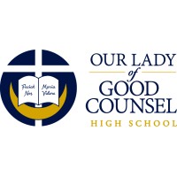 Our Lady of Good Counsel High School logo, Our Lady of Good Counsel High School contact details