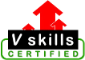 'Vskills - India''s Largest Certification Body' logo, 'Vskills - India''s Largest Certification Body' contact details