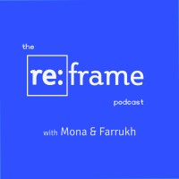 The re:frame Podcast logo, The re:frame Podcast contact details