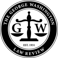 The George Washington Law Review logo, The George Washington Law Review contact details